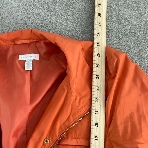 Charter Club XLarge Orange Womens Jacket With Pockets & Gold Accents  4410 - Picture 6 of 8